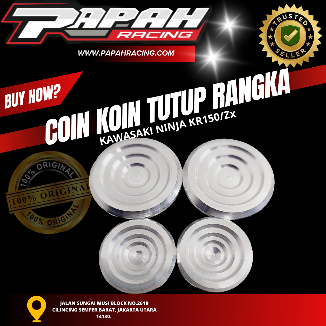 COIN KOIN TUTUP RANGKA KAWASAKI NINJA KR150/Zx